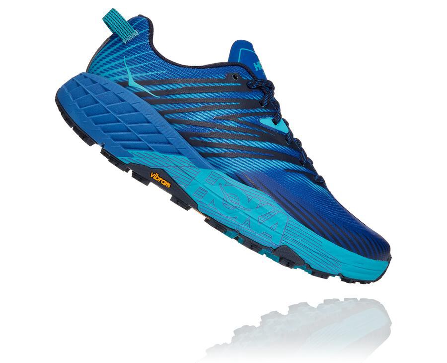 Hoka One One Trailove Tenisky Panske Modre - Speedgoat 4 - 57169-LFTX